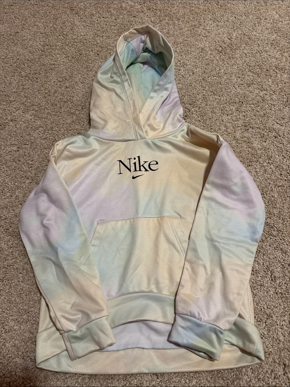 Nike Pastel Tie-Dye Pullover Hoodie - Cream, Mint, Lavender